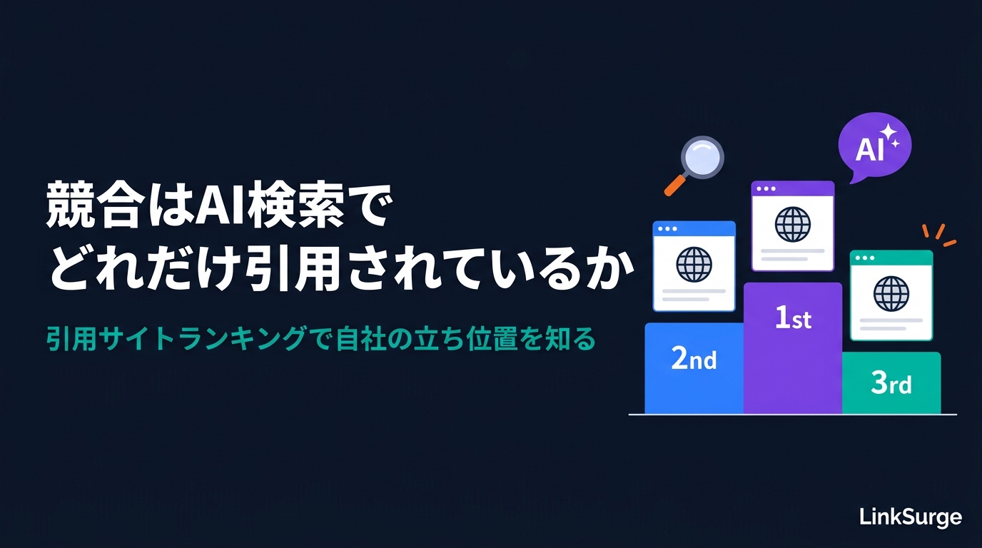 競合はAI検索でどれだけ引用されているか — 引用サイトランキングで自社の立ち位置を知る方法【初心者向け】