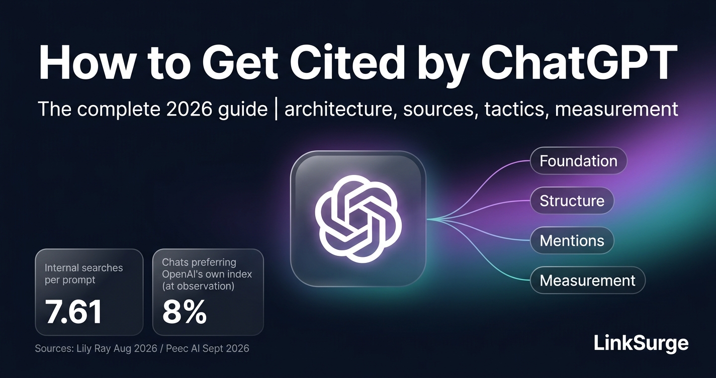 How to Get Cited by ChatGPT: The Complete 2026 Guide to Search Architecture, Citation Sources, Tactics and Measurement