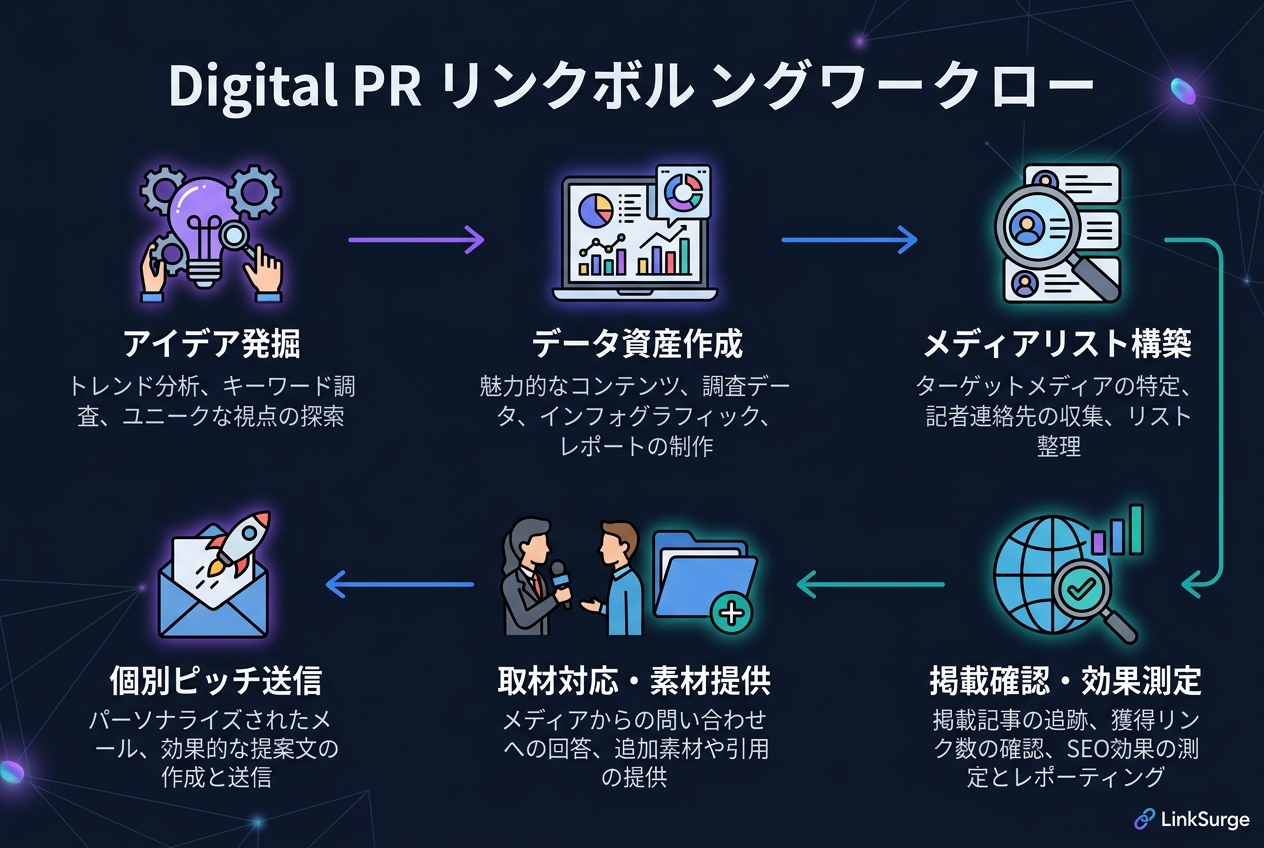 デジタルPRのワークフロー