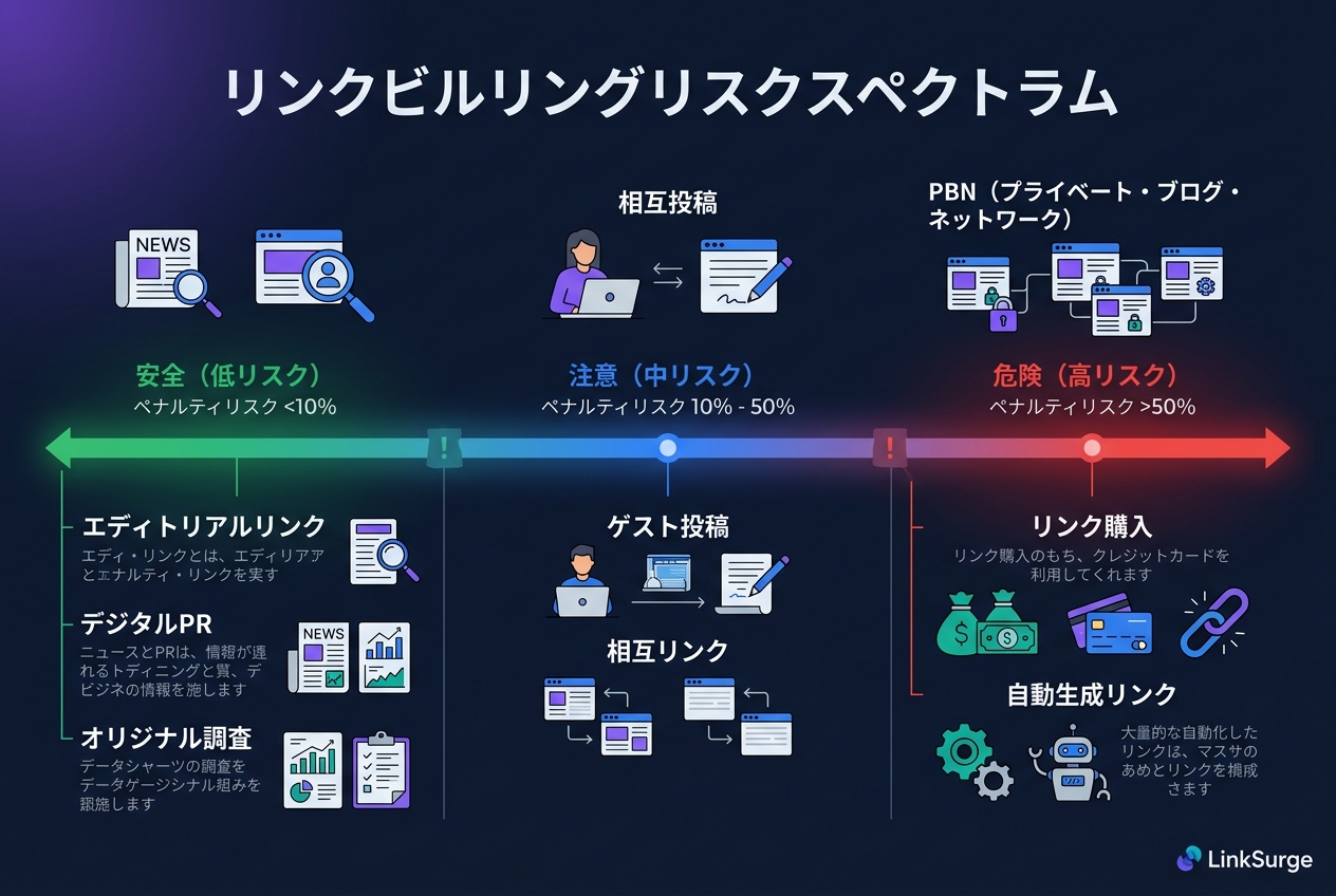 リンクビルディングのリスクスペクトラム