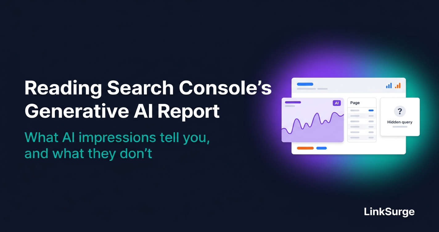 How to Read Search Console's Generative AI Performance Report: What AI Overviews and AI Mode Impressions Tell You (and What They Don't)