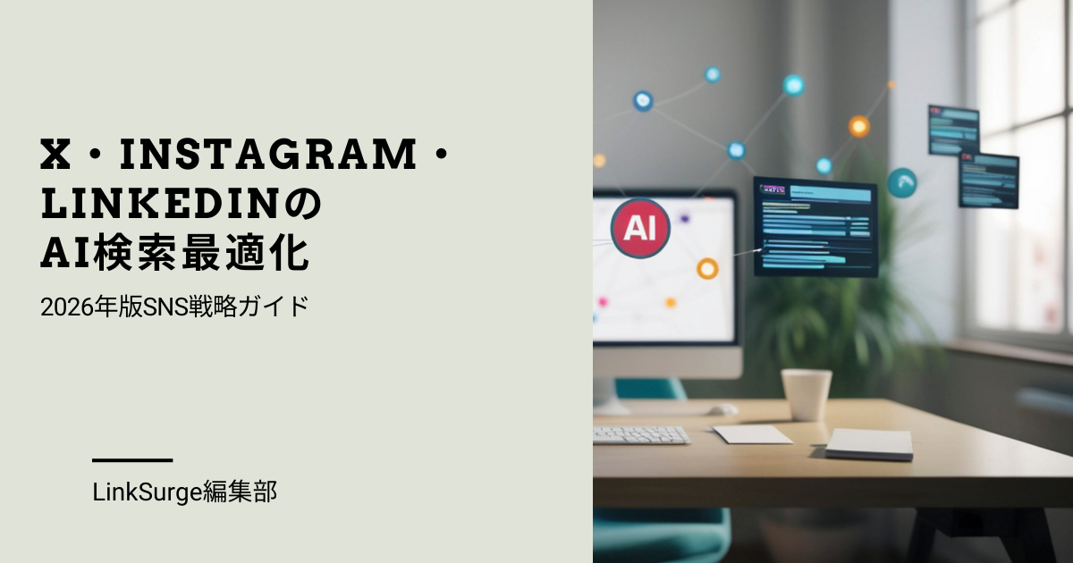 X・Instagram・LinkedInのAI検索最適化：2026年版SNS戦略ガイド