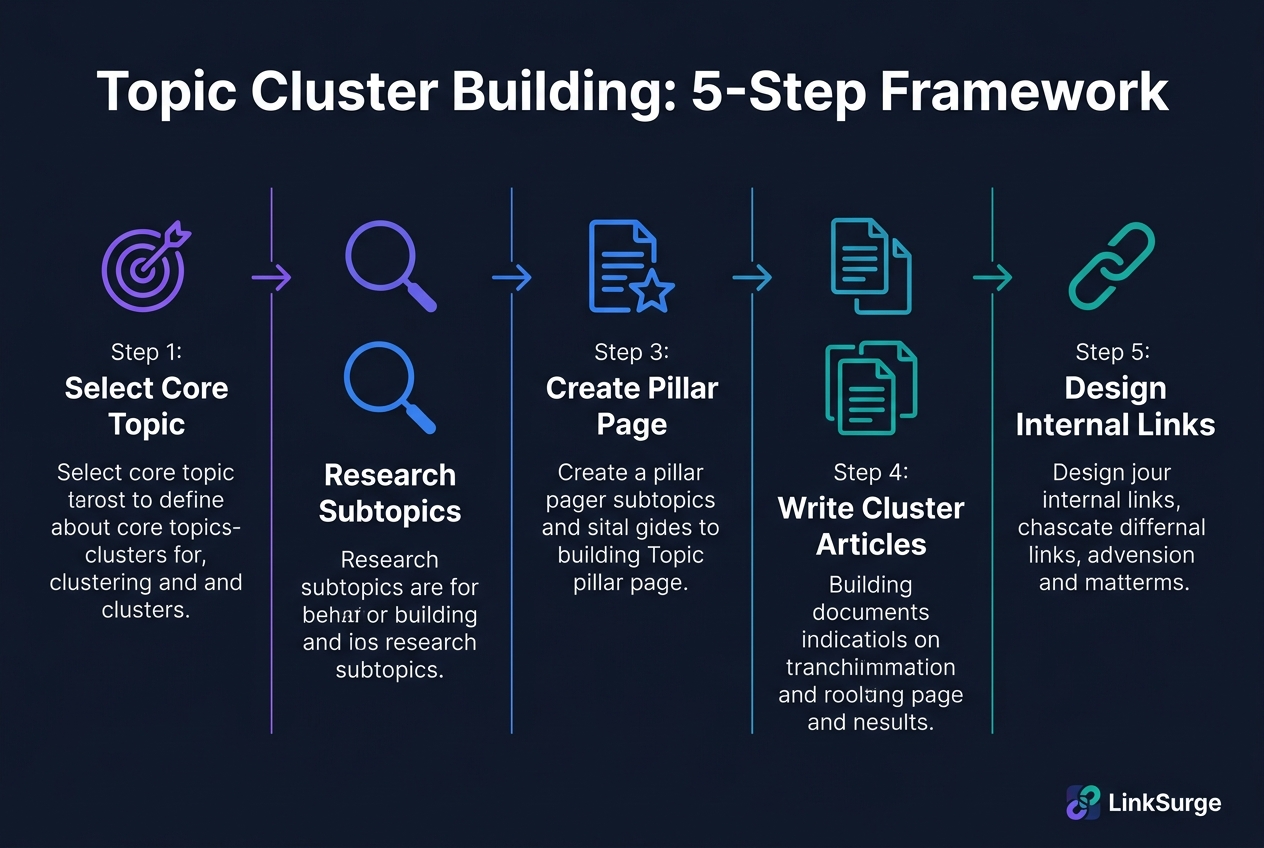 5-step framework for topic cluster building