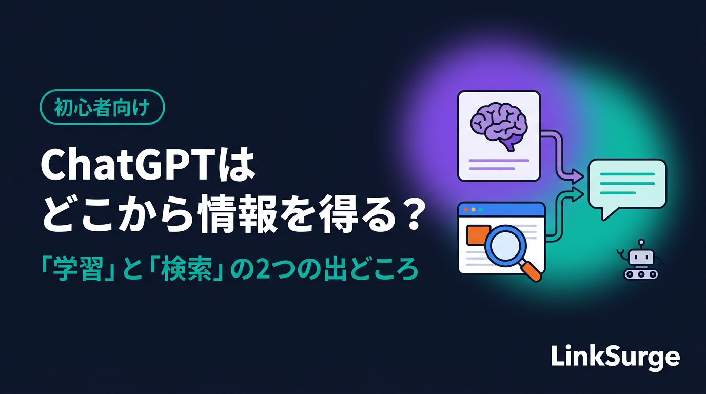 ChatGPTはどこから情報を持ってくるのか — 「学習した知識」と「その場で検索した情報」の違い