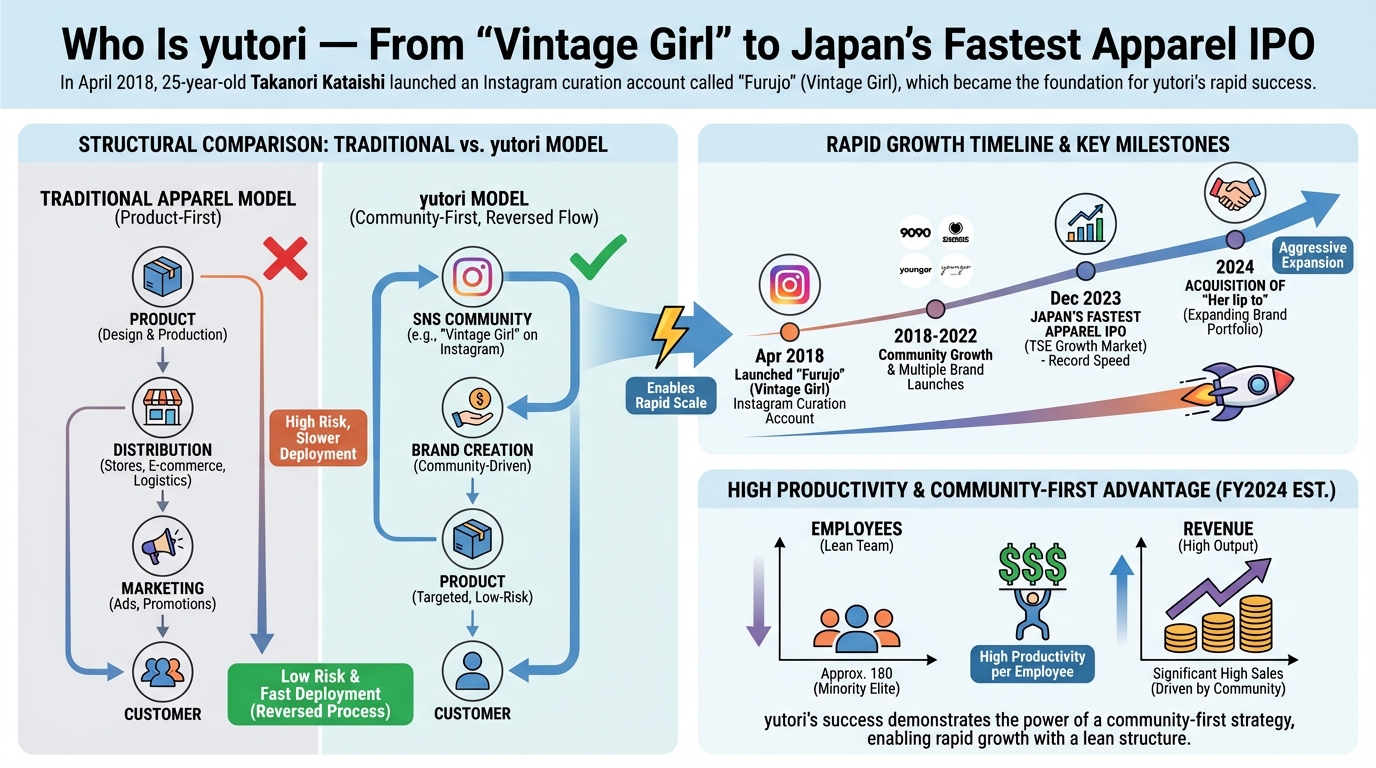 Who Is yutori — From "Vintage Girl" to Japan's Fastest Apparel IPO